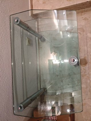 Mueble auxiliar cristal 3 niveles
