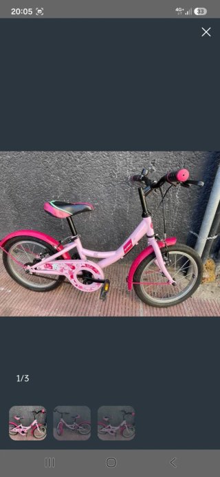 Bicicleta infantil B-PRO 16 rosa