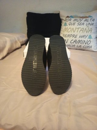 Zapatillas Calvin Klein Jeans Piel Negras Blancas