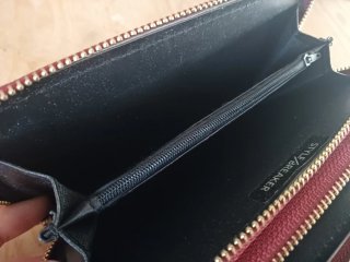 Cartera/ monedero con doble cremallera y estampado