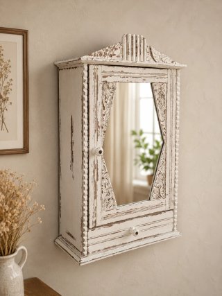 Armario vintage pared espejo