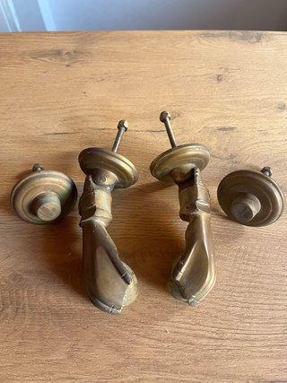 Pareja llamadores/aldabas bronce mano antigua