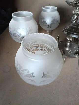 Lámpara de techo vintage cristal y metal
