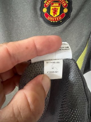 Camiseta Manchester United Nike Gris y Amarillo
