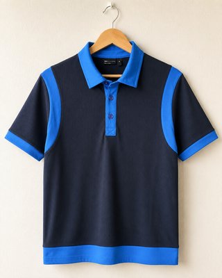 Polo ASOS Rayas Azul y Negro Talla XS