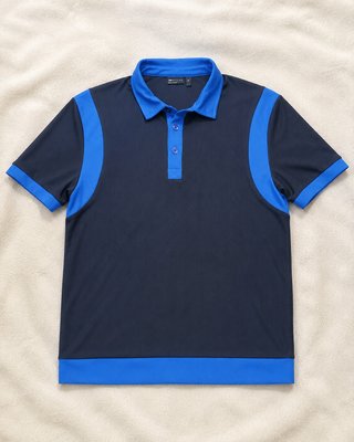 Polo ASOS Rayas Azul y Negro Talla XS