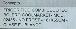 Frigorífico blanco Cecotec.