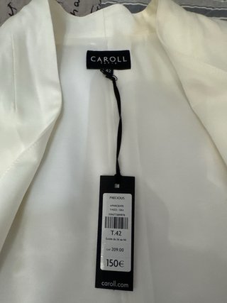 Chaqueta CAROLL Talla 42 Blanca