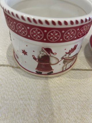 Bombonera de porcelana Navidad