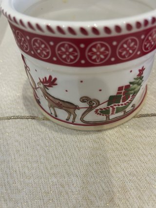 Bombonera de porcelana Navidad