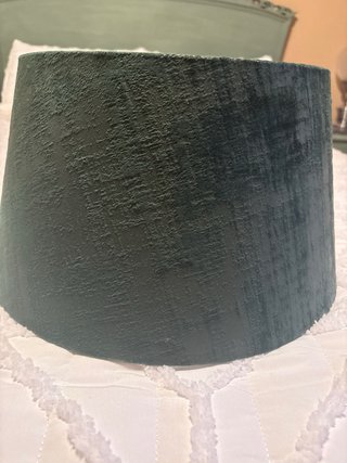 Pantalla lámpara pie verde terciopelo 40x30x20 cm