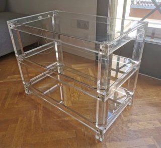 Mesa auxiliar METACRILATO y cristal