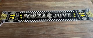 Bufanda Juventus Forza Juve negra y blanca