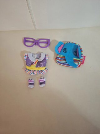 Ropa Muñecos Bellies Colegial + Mochila Elefante
