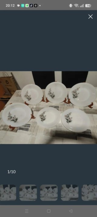 4 Platos Arcopal Blancos (2 hondos, 2 llanos)