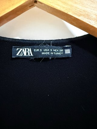 Vestido Negro Largo Zara Talla S