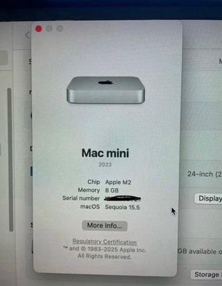 Mac mini M2 2023 + teclado y raton + soporte
