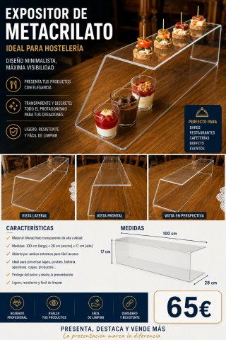 Expositor Metacrilato Hostelería 100cm