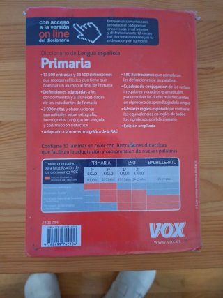 Diccionario primaria lengua española