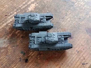 2 Tanques Churchill pintados Flames of War