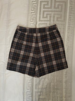 Falda Pantalón Cuadros Botones