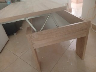 Mesa de centro elevable madera