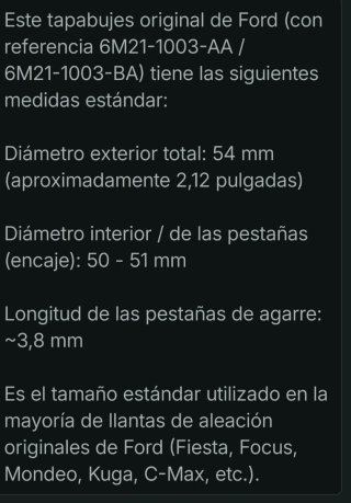 Tapas de llantas Ford (4 unidades)
