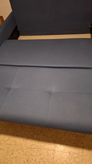 Sofá Cama Azul Tela