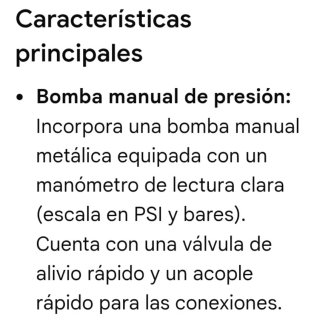 Bomba manual de presion