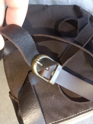 Bolso pequeño tela y cuero