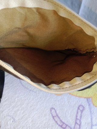 Bolso pequeño tela y cuero