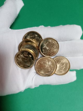 10 Monedas 100 Pesetas 2001 S/C Nuevas