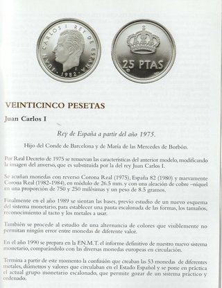 MONEDA DE PLATA PURA 25 PTAS 1982 JUAN CARLOS I