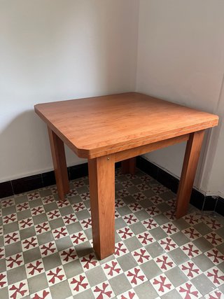 Mesa de comedor de madera plegable 90x90cm