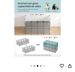 Valla para Mascotas Modular Negra y Gris