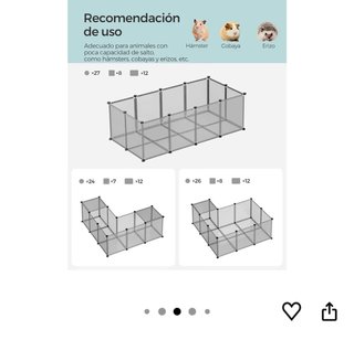 Valla para Mascotas Modular Negra y Gris