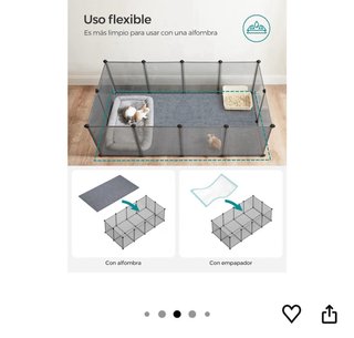 Valla para Mascotas Modular Negra y Gris