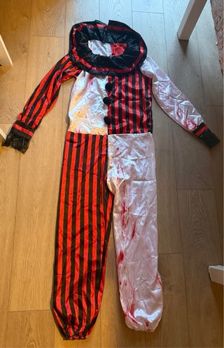 Disfraz Payaso Terror Rayas Hombre Talla M