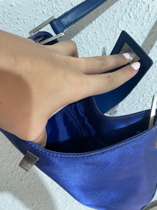 Bolso vintage azul de hombro