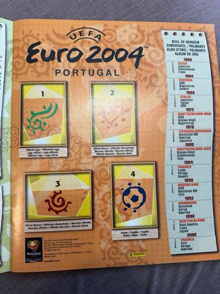 Album Panini Euro Portugal 2004