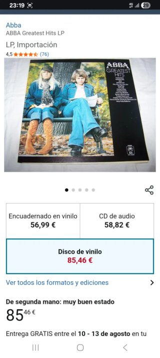 OFERTA LOTE 2 VINILOS DE ABBA