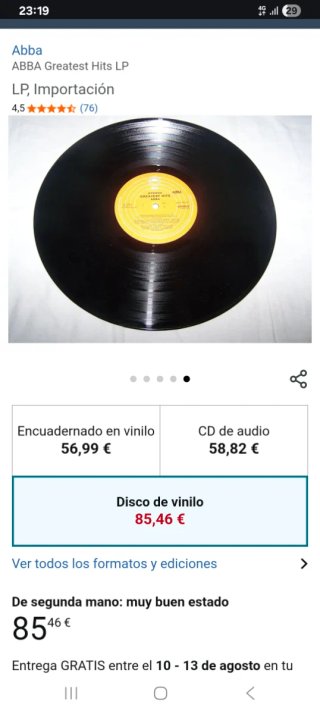 OFERTA LOTE 2 VINILOS DE ABBA