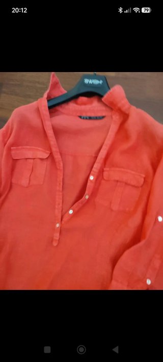Camicia Zara Basic Arancione Donna M