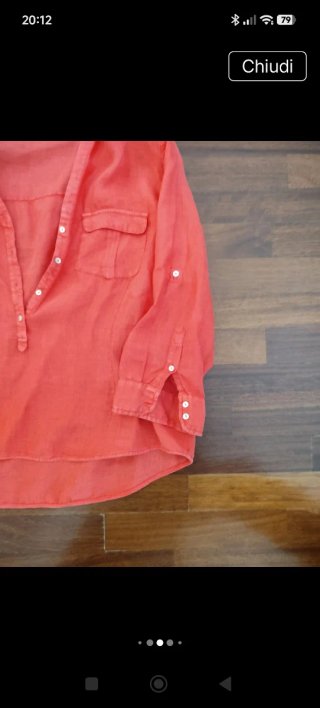 Camicia Zara Basic Arancione Donna M