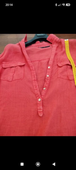 Camicia Zara Basic Arancione Donna M