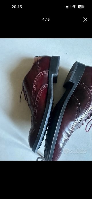 Tod's Scarpe Derby Bordeaux 40