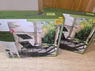 2 Tumbonas Livarno Aluminio Gris Nuevas