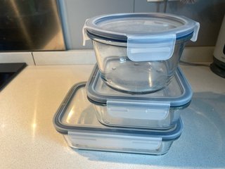 Set Tuppers Vidrio Ikea Tapa Plástico