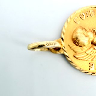 Medalla Yo Te Cuido de oro de 18k, 1.87 g.
