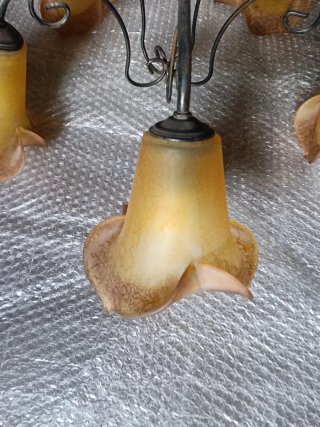 Lámpara de techo forja cristal